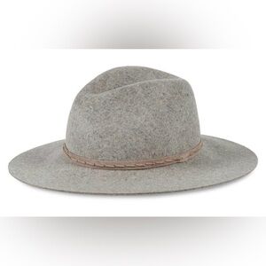 Rag & Bone Grey Oxford Wide Brim Wool Fedora Hat sz medium M